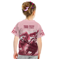 Kentucky Horse Racing 151st Personalized Kid T Shirt Derby Watercolor Style - Pink LT7