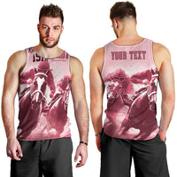 Kentucky Horse Racing 151st Personalized Men Tank Top Derby Watercolor Style - Pink LT7