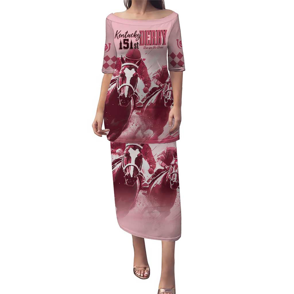 Kentucky Horse Racing 151st Personalized Puletasi Derby Watercolor Style - Pink LT7
