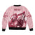 Kentucky Horse Racing 151st Personalized Sleeve Zip Bomber Jacket Derby Watercolor Style - Pink LT7