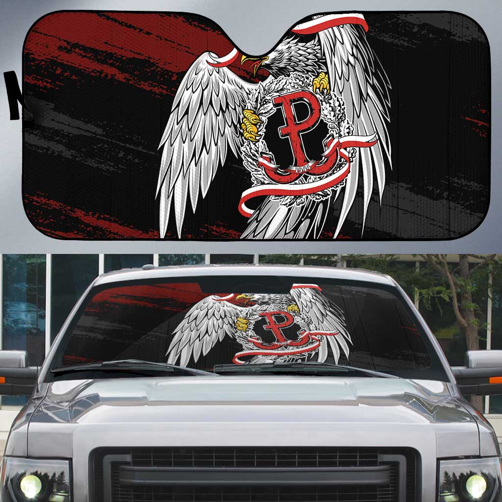 Polska Walczaca Crowned Eagle Auto Sun Shade Fighting Poland