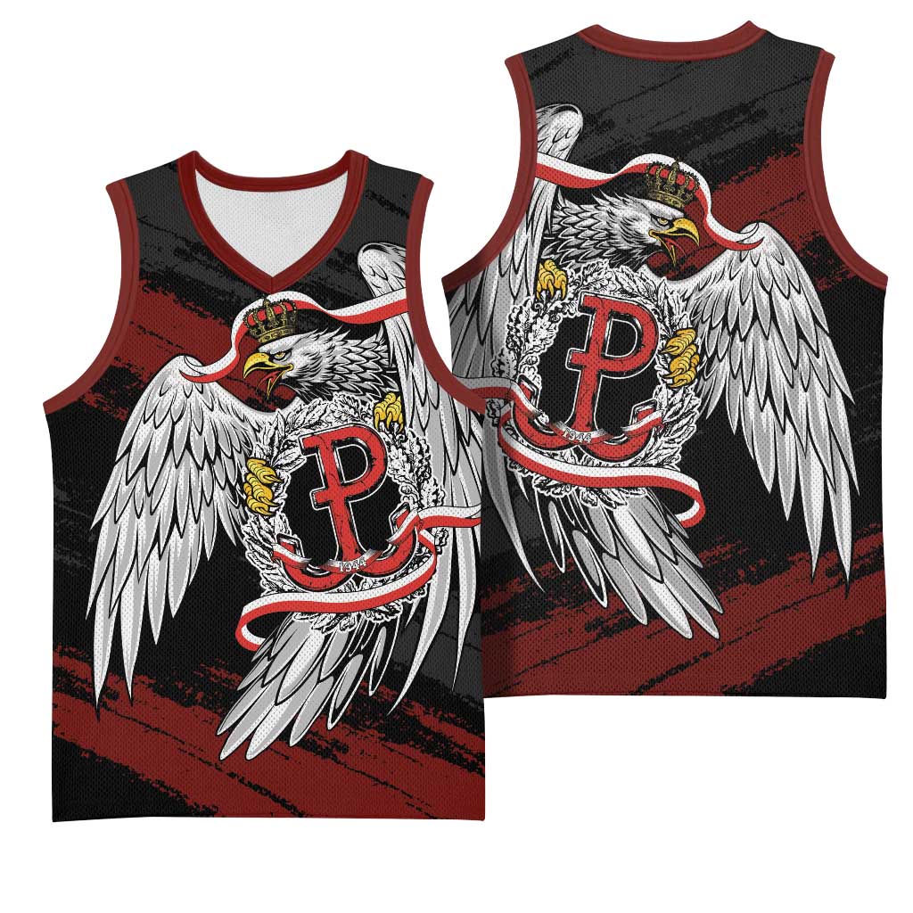 Polska Walczaca Crowned Eagle Basketball Jersey Fighting Poland