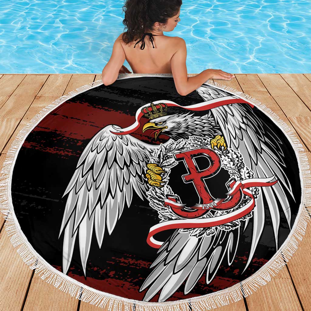 Polska Walczaca Crowned Eagle Beach Blanket Fighting Poland
