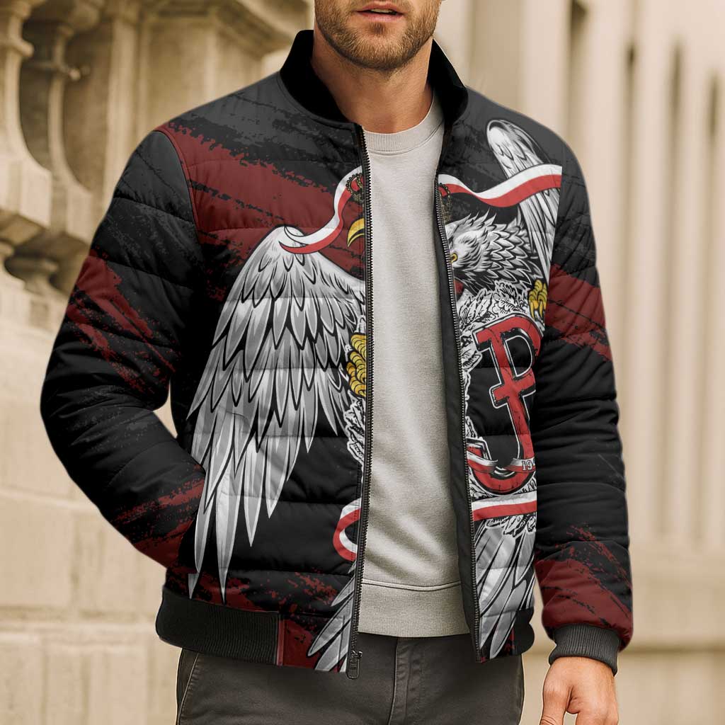 Polska Walczaca Crowned Eagle Bomber Puffer Jacket Fighting Poland