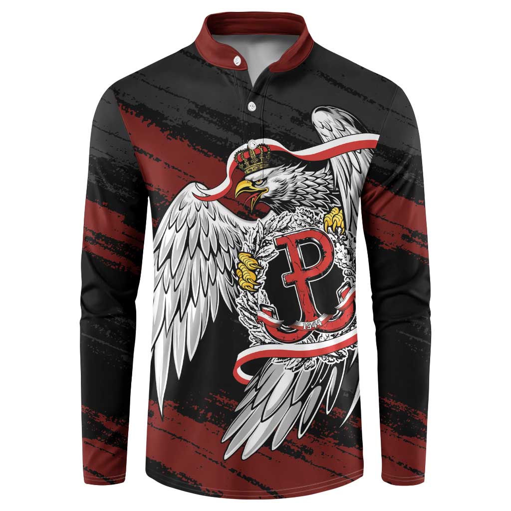 Polska Walczaca Crowned Eagle Button Sweatshirt Fighting Poland