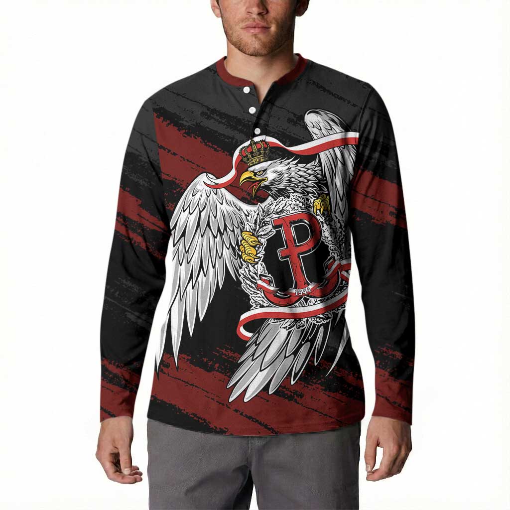 Polska Walczaca Crowned Eagle Button Sweatshirt Fighting Poland