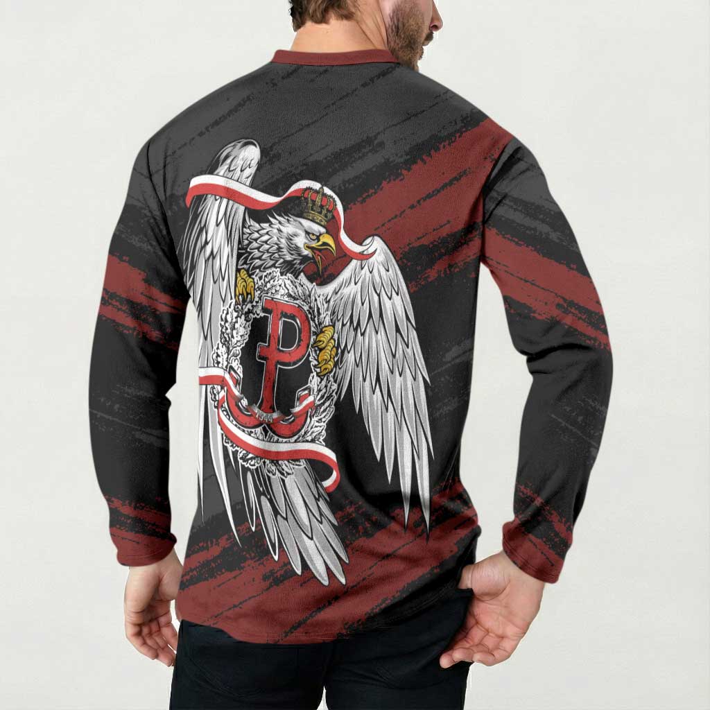 Polska Walczaca Crowned Eagle Button Sweatshirt Fighting Poland