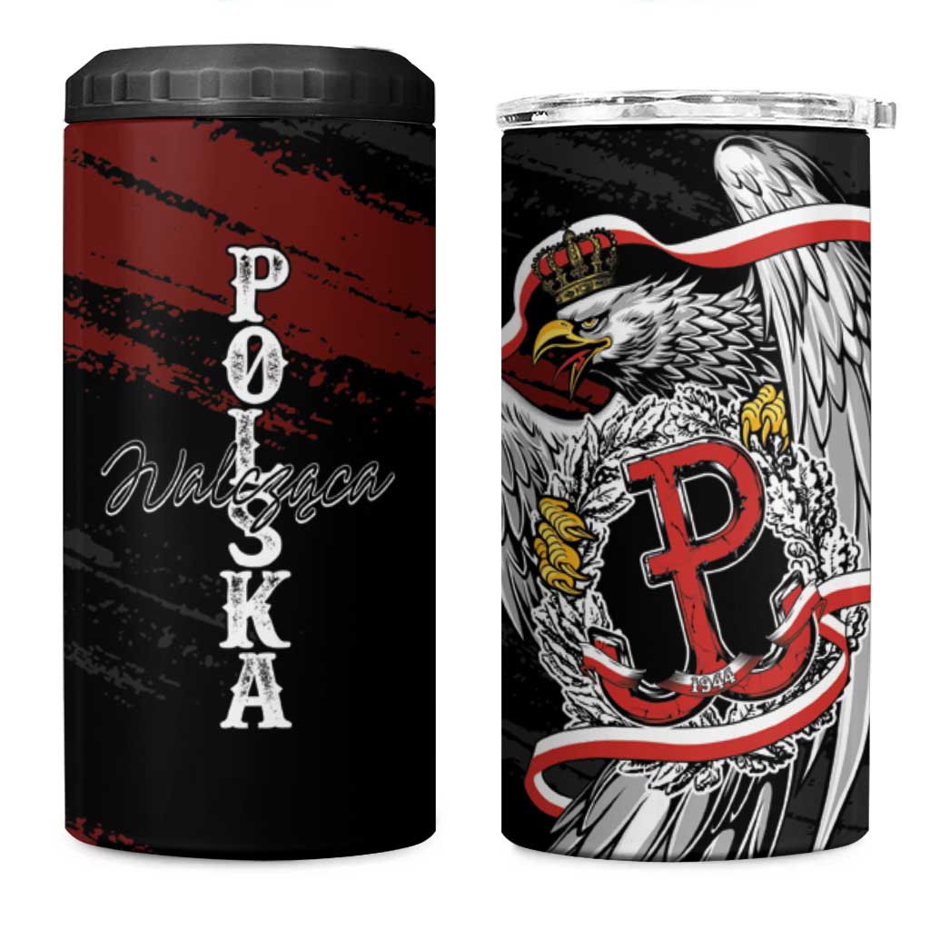 Polska Walczaca Crowned Eagle 4 in 1 Can Cooler Tumbler Fighting Poland