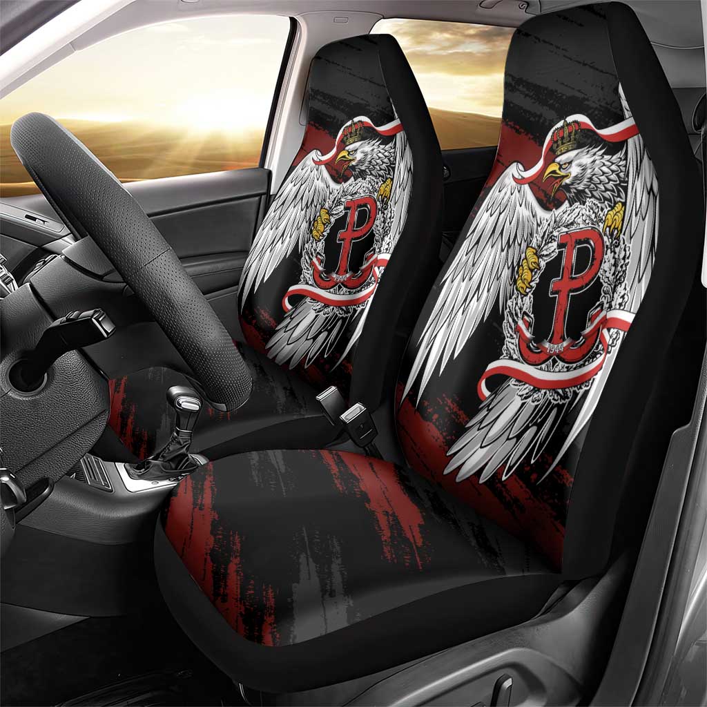 Polska Walczaca Crowned Eagle Car Seat Cover Fighting Poland
