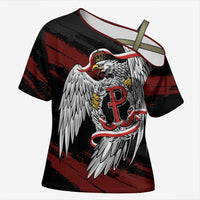 Polska Walczaca Crowned Eagle Cross Shoulder Shirt Fighting Poland