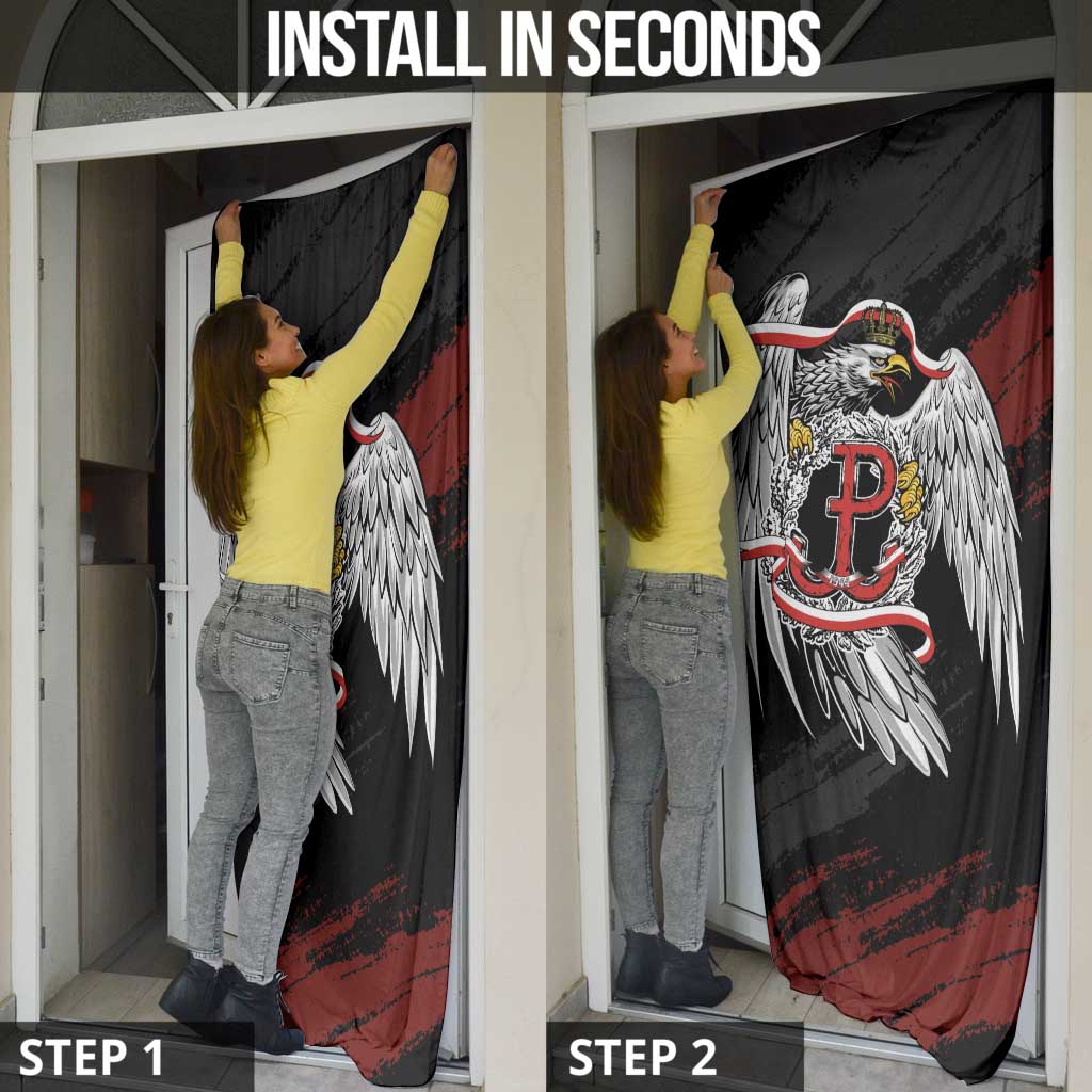 Polska Walczaca Crowned Eagle Door Cover Fighting Poland