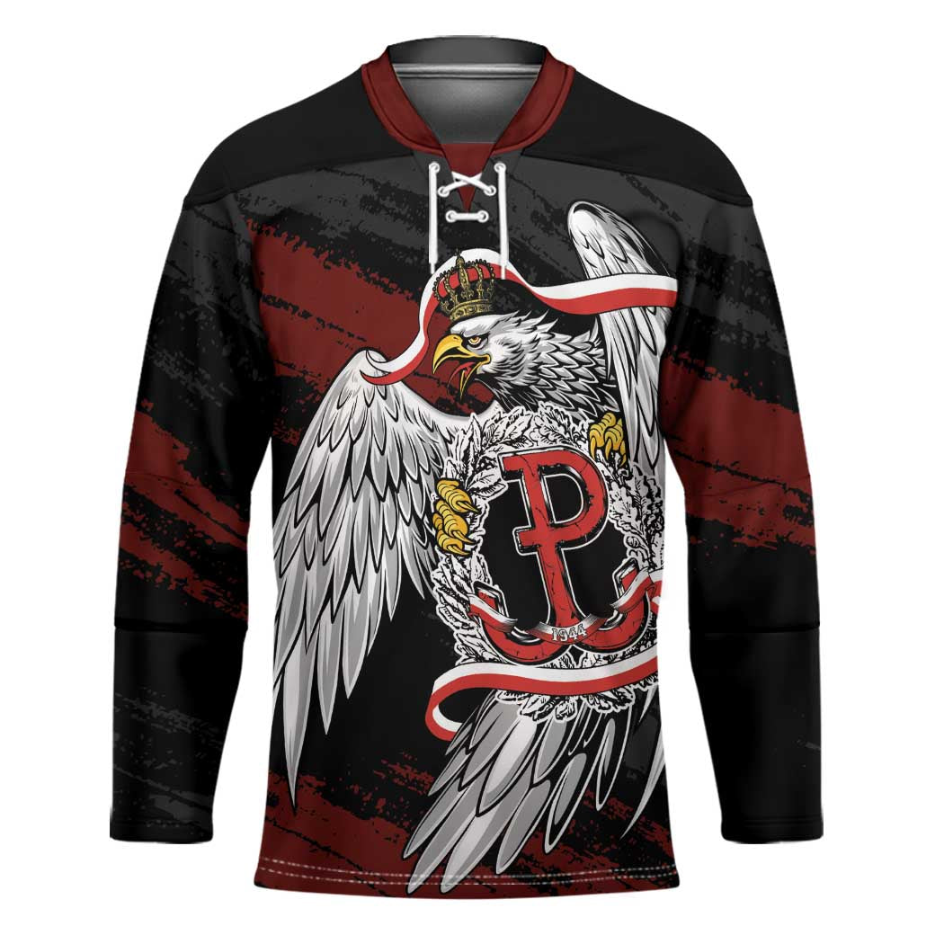 Polska Walczaca Crowned Eagle Hockey Jersey Fighting Poland