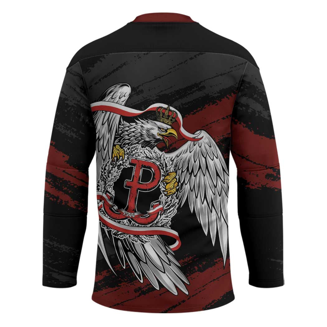 Polska Walczaca Crowned Eagle Hockey Jersey Fighting Poland