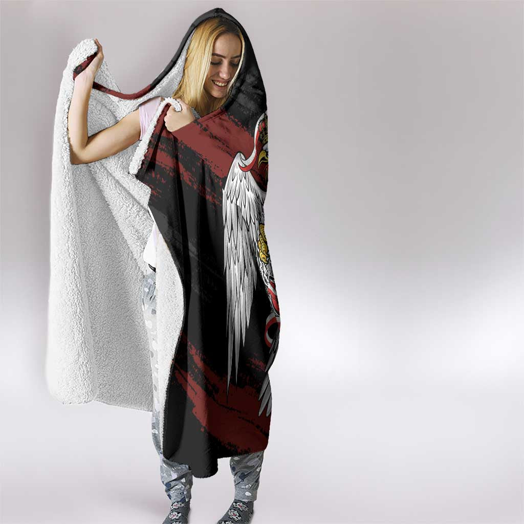 Polska Walczaca Crowned Eagle Hooded Blanket Fighting Poland