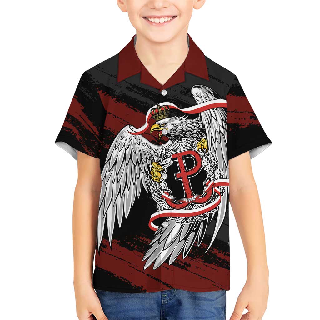 Polska Walczaca Crowned Eagle Kid Hawaiian Shirt Fighting Poland