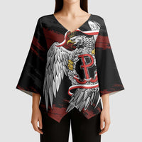 Polska Walczaca Crowned Eagle Kimono Sleeve Blouse Fighting Poland