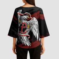 Polska Walczaca Crowned Eagle Kimono Sleeve Blouse Fighting Poland