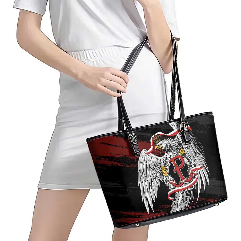 Polska Walczaca Crowned Eagle Leather Tote Bag Fighting Poland