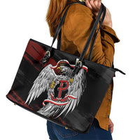 Polska Walczaca Crowned Eagle Leather Tote Bag Fighting Poland