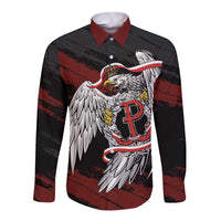 Polska Walczaca Crowned Eagle Long Sleeve Button Shirt Fighting Poland