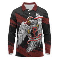 Polska Walczaca Crowned Eagle Long Sleeve Polo Shirt Fighting Poland