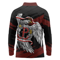 Polska Walczaca Crowned Eagle Long Sleeve Polo Shirt Fighting Poland