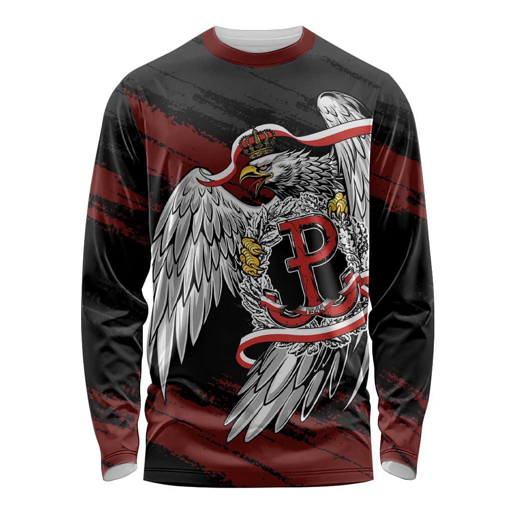 Polska Walczaca Crowned Eagle Long Sleeve Shirt Fighting Poland