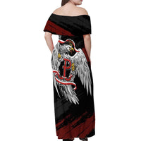 Polska Walczaca Crowned Eagle Off Shoulder Maxi Dress Fighting Poland