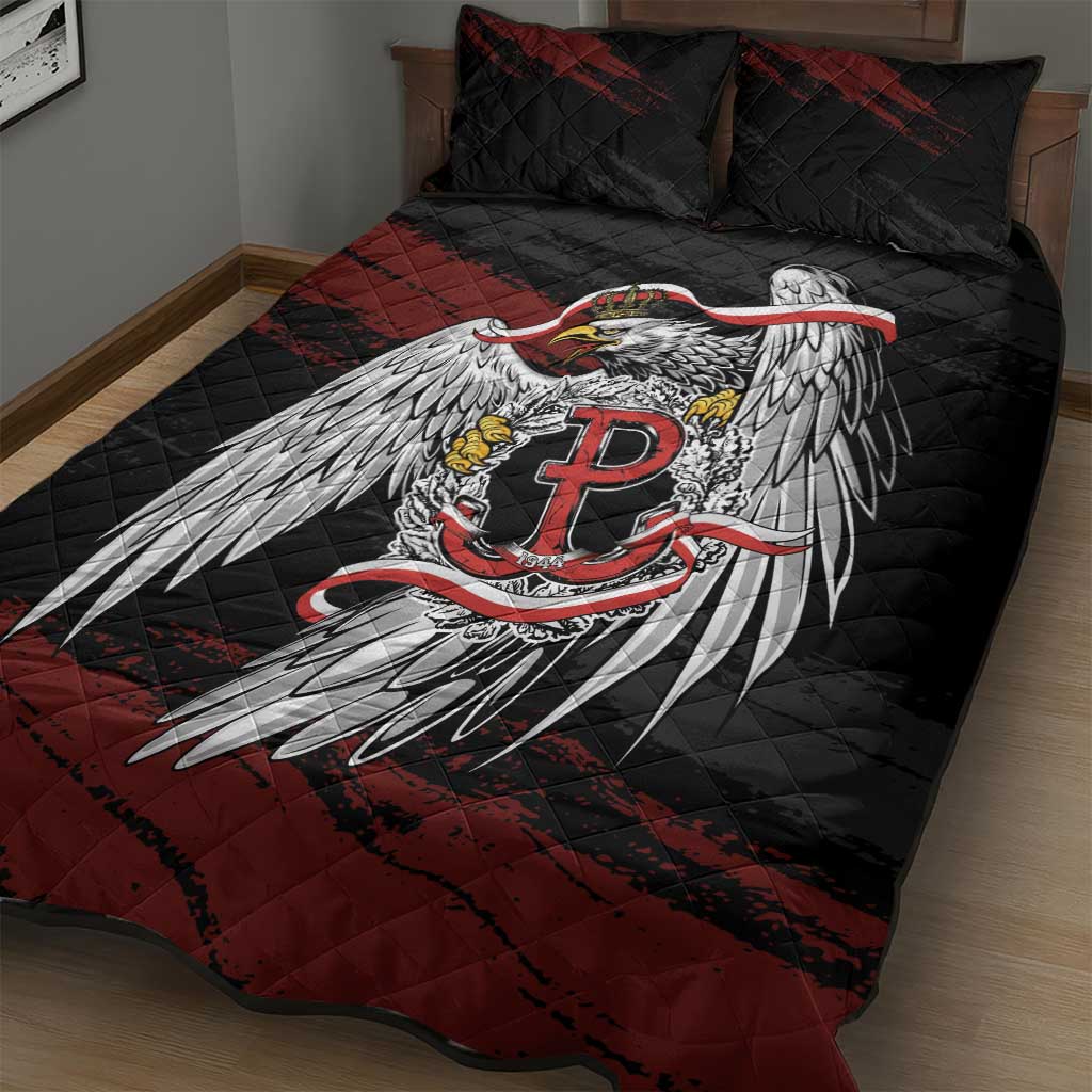 Polska Walczaca Crowned Eagle Quilt Bed Set Fighting Poland