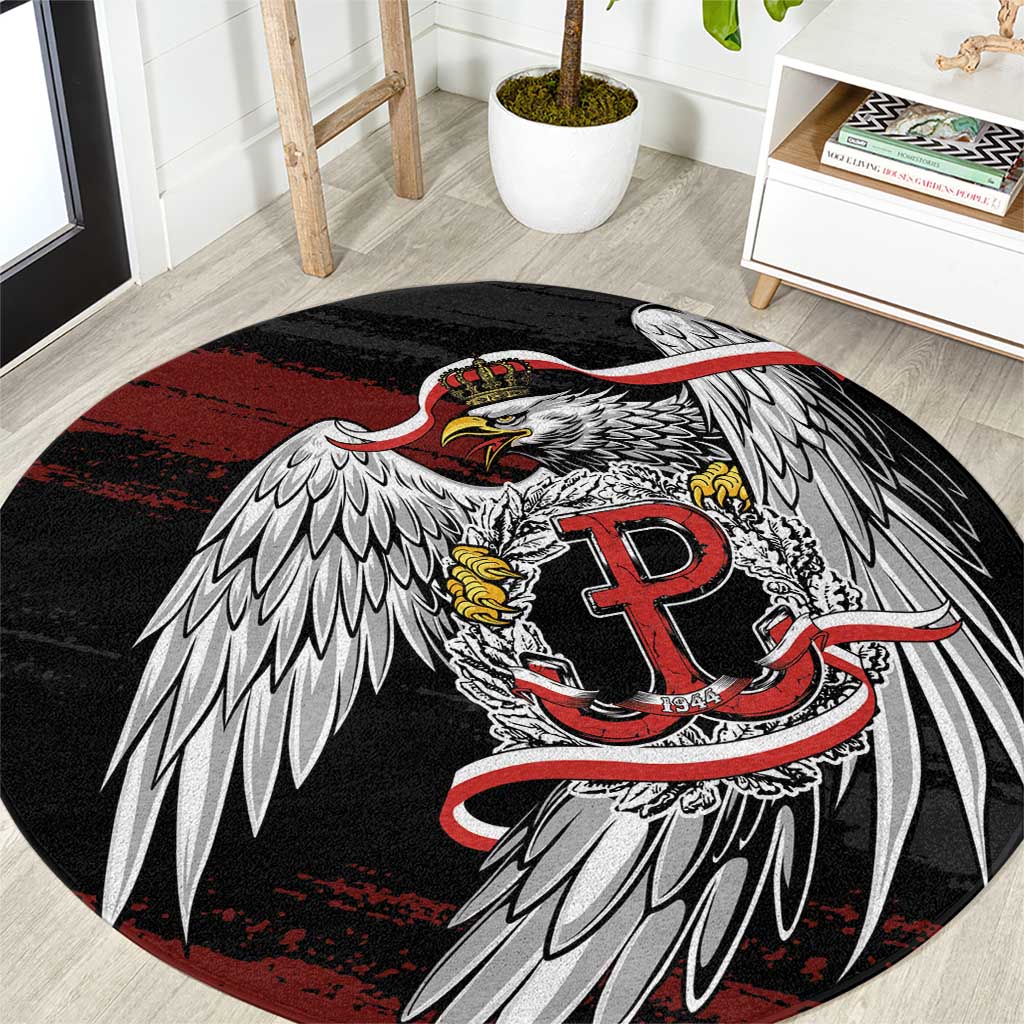 Polska Walczaca Crowned Eagle Round Carpet Fighting Poland