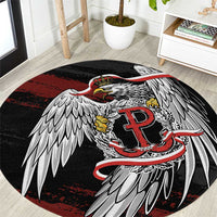 Polska Walczaca Crowned Eagle Round Carpet Fighting Poland