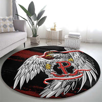 Polska Walczaca Crowned Eagle Round Carpet Fighting Poland