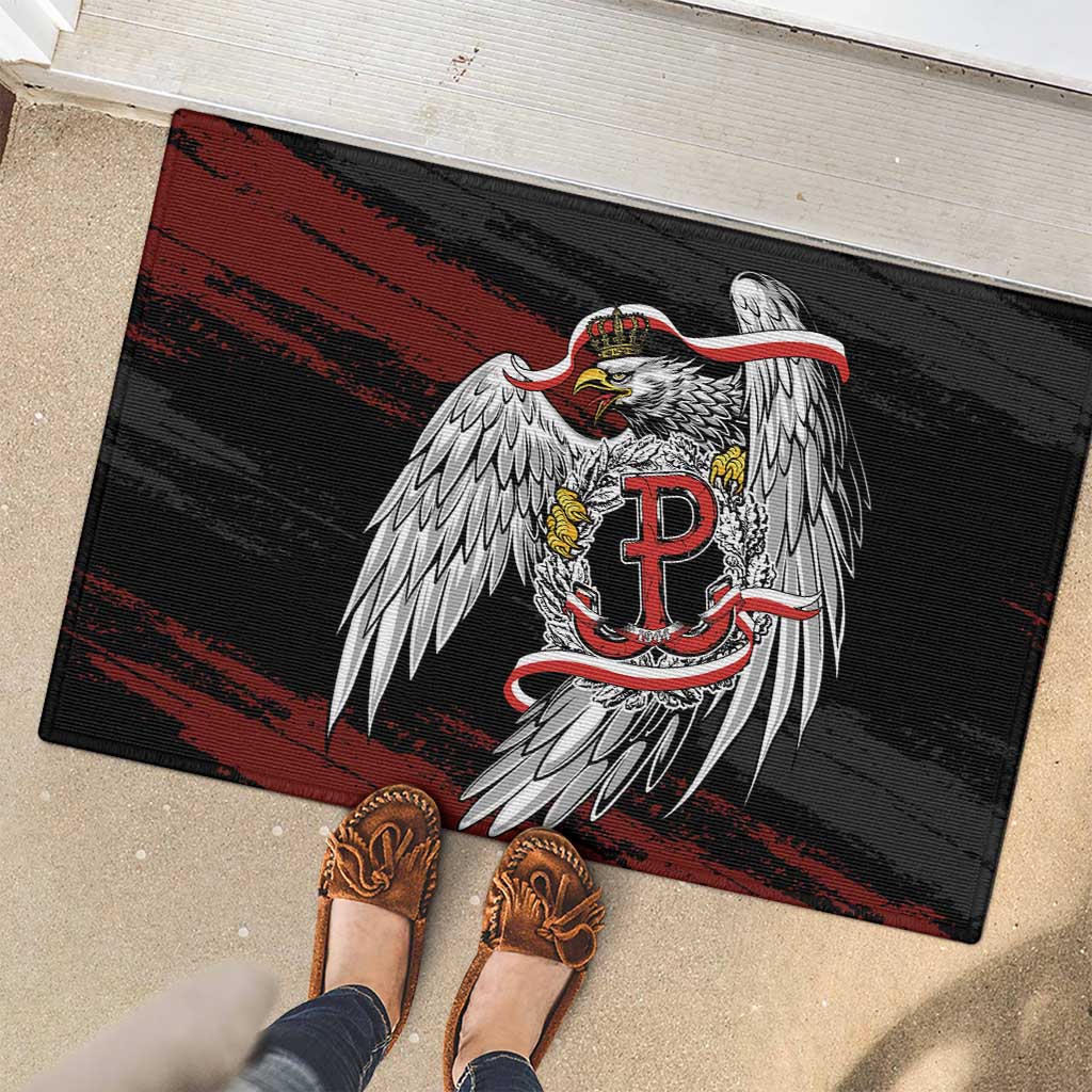 Polska Walczaca Crowned Eagle Rubber Doormat Fighting Poland