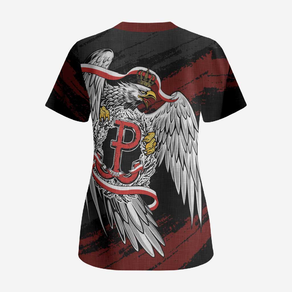 Polska Walczaca Crowned Eagle Scrub Top Fighting Poland