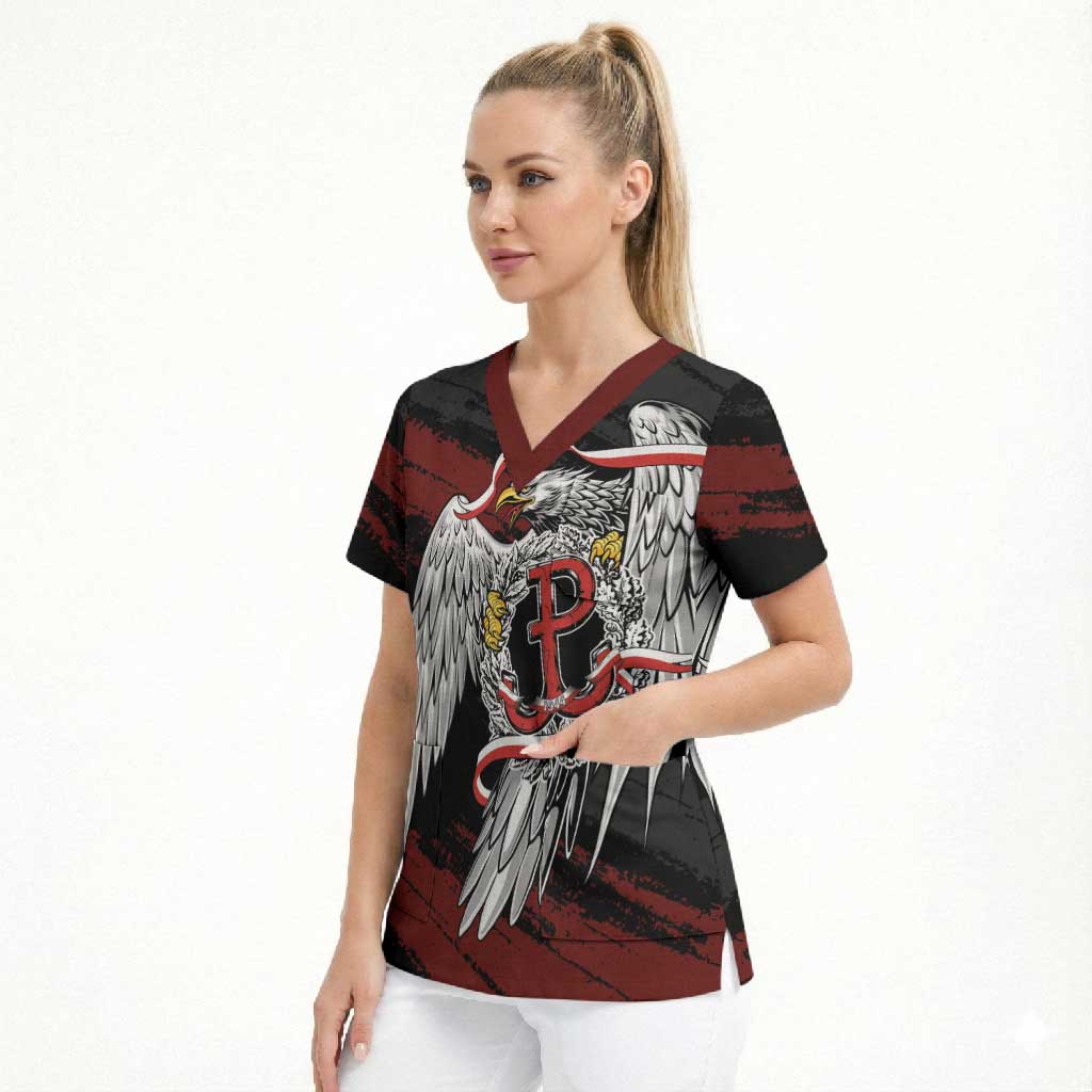 Polska Walczaca Crowned Eagle Scrub Top Fighting Poland