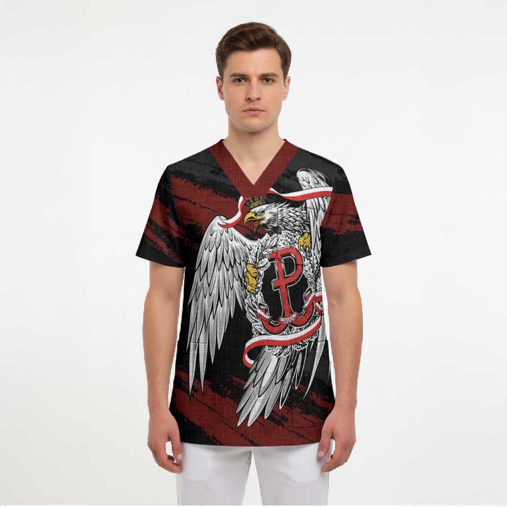 Polska Walczaca Crowned Eagle Scrub Top Fighting Poland