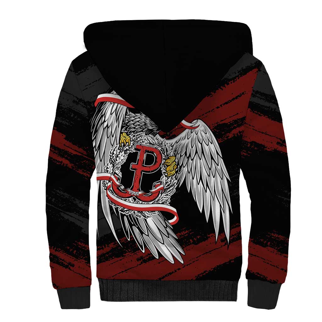 Polska Walczaca Crowned Eagle Sherpa Hoodie Fighting Poland