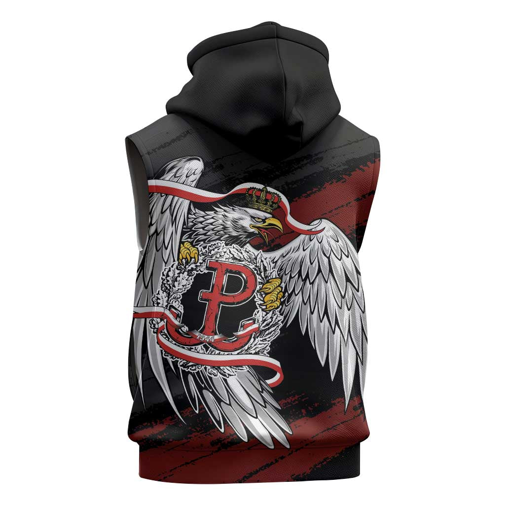 Polska Walczaca Crowned Eagle Sleeveless Hoodie Fighting Poland