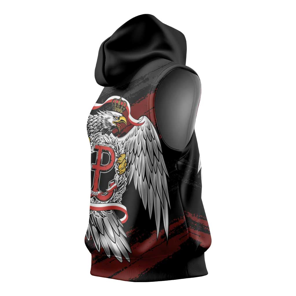 Polska Walczaca Crowned Eagle Sleeveless Hoodie Fighting Poland