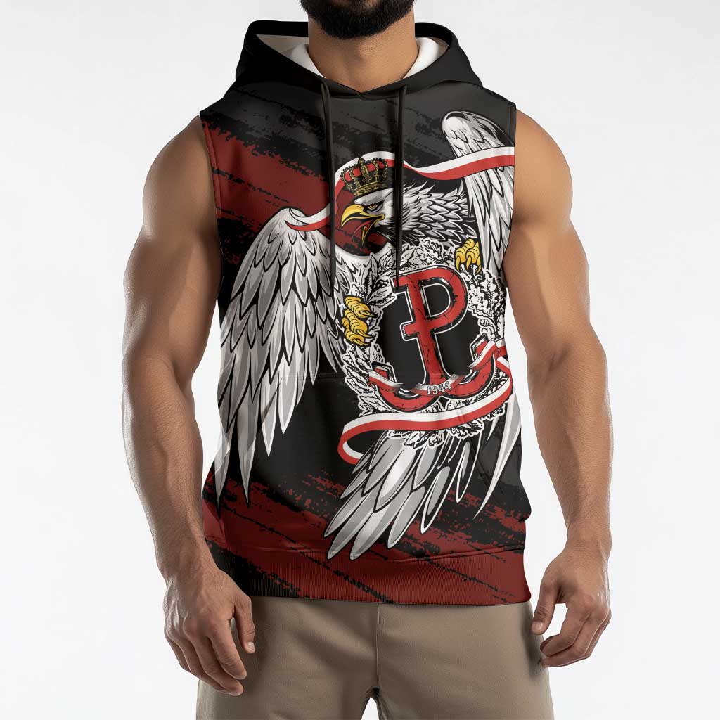 Polska Walczaca Crowned Eagle Sleeveless Hoodie Fighting Poland
