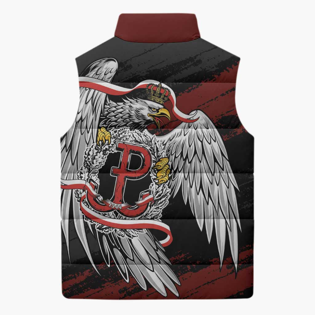 Polska Walczaca Crowned Eagle Sleeveless Puffer Jacket Fighting Poland