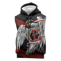 Polska Walczaca Crowned Eagle Sleeveless Zip Hoodie Fighting Poland