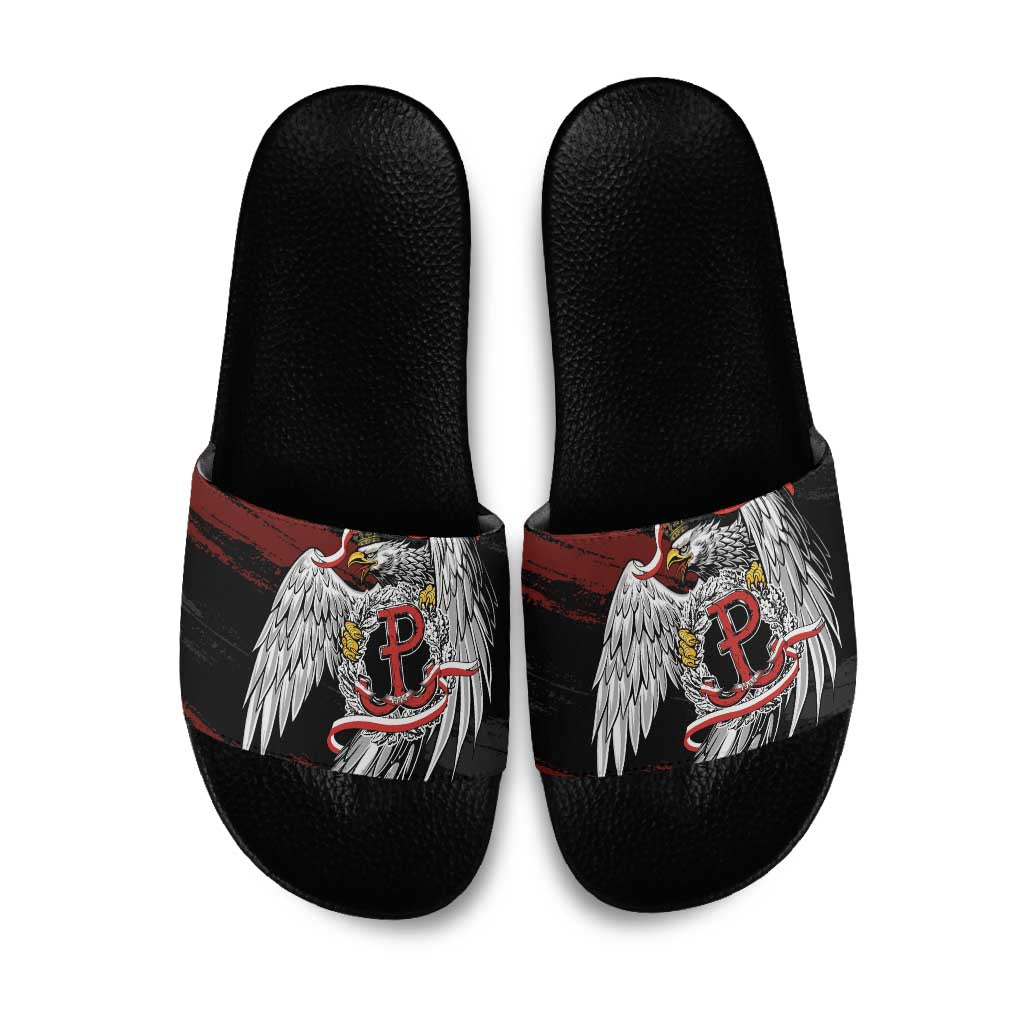 Polska Walczaca Crowned Eagle Slide Sandals Fighting Poland