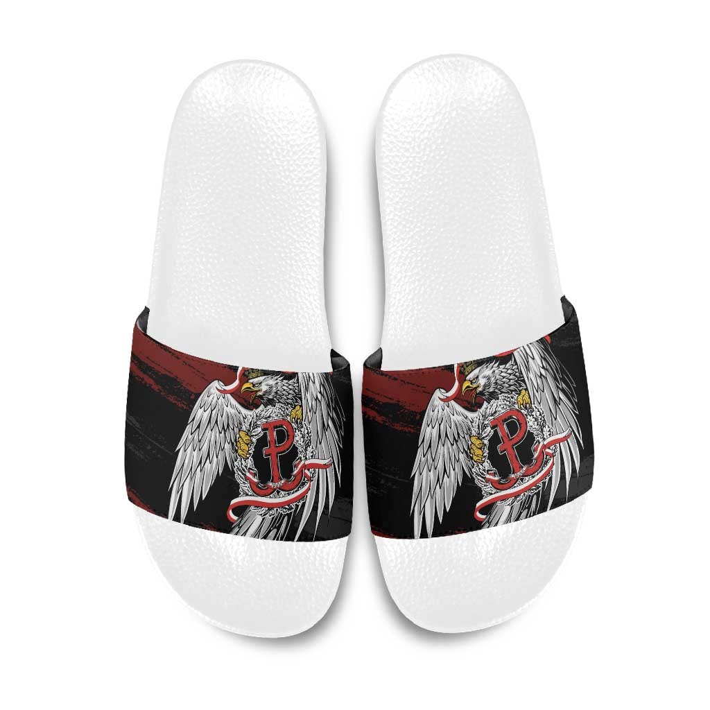 Polska Walczaca Crowned Eagle Slide Sandals Fighting Poland