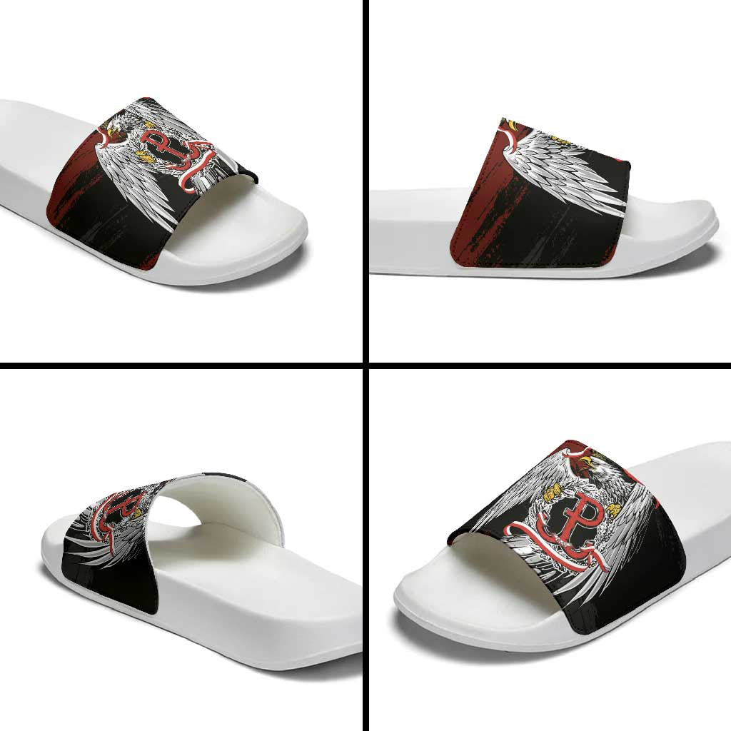 Polska Walczaca Crowned Eagle Slide Sandals Fighting Poland
