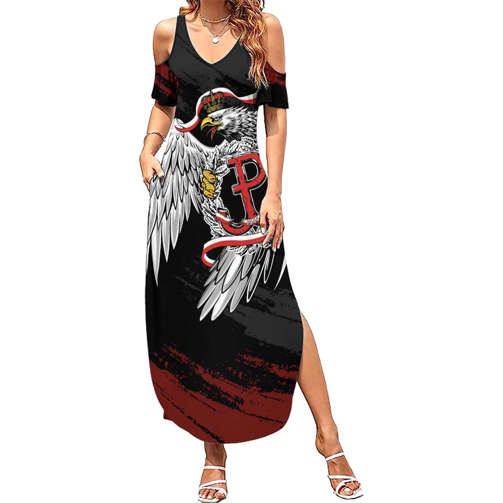 Polska Walczaca Crowned Eagle Summer Maxi Dress Fighting Poland