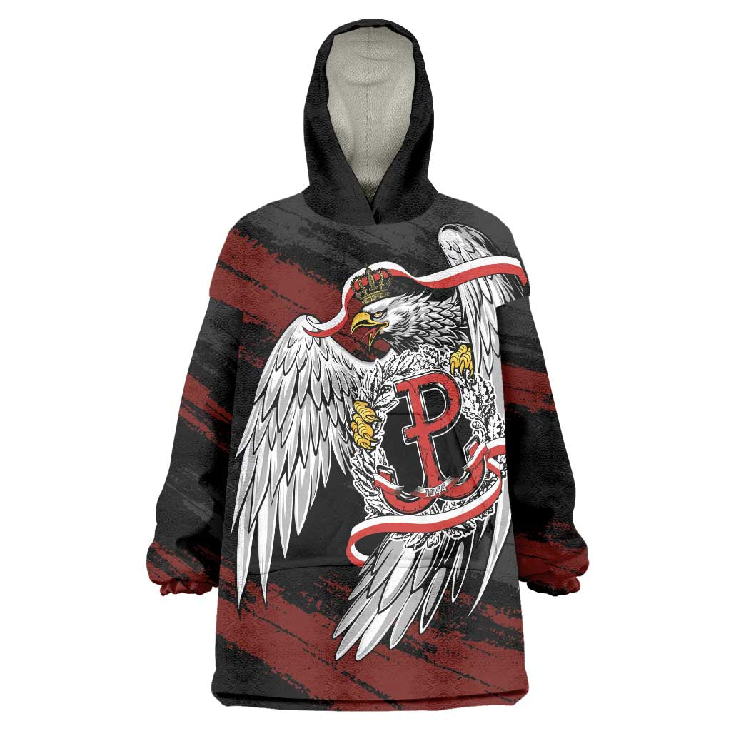 Polska Walczaca Crowned Eagle Wearable Blanket Hoodie Fighting Poland