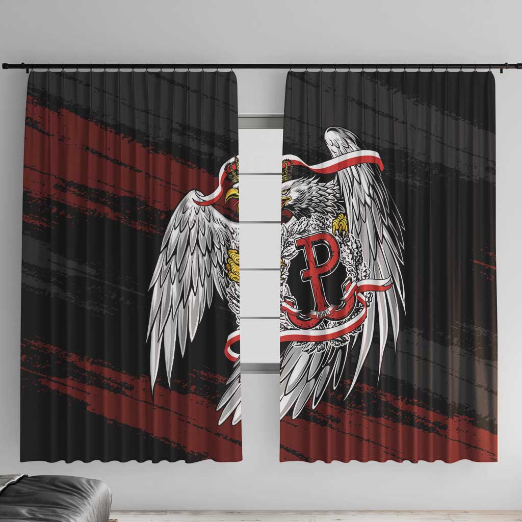 Polska Walczaca Crowned Eagle Window Curtain Fighting Poland
