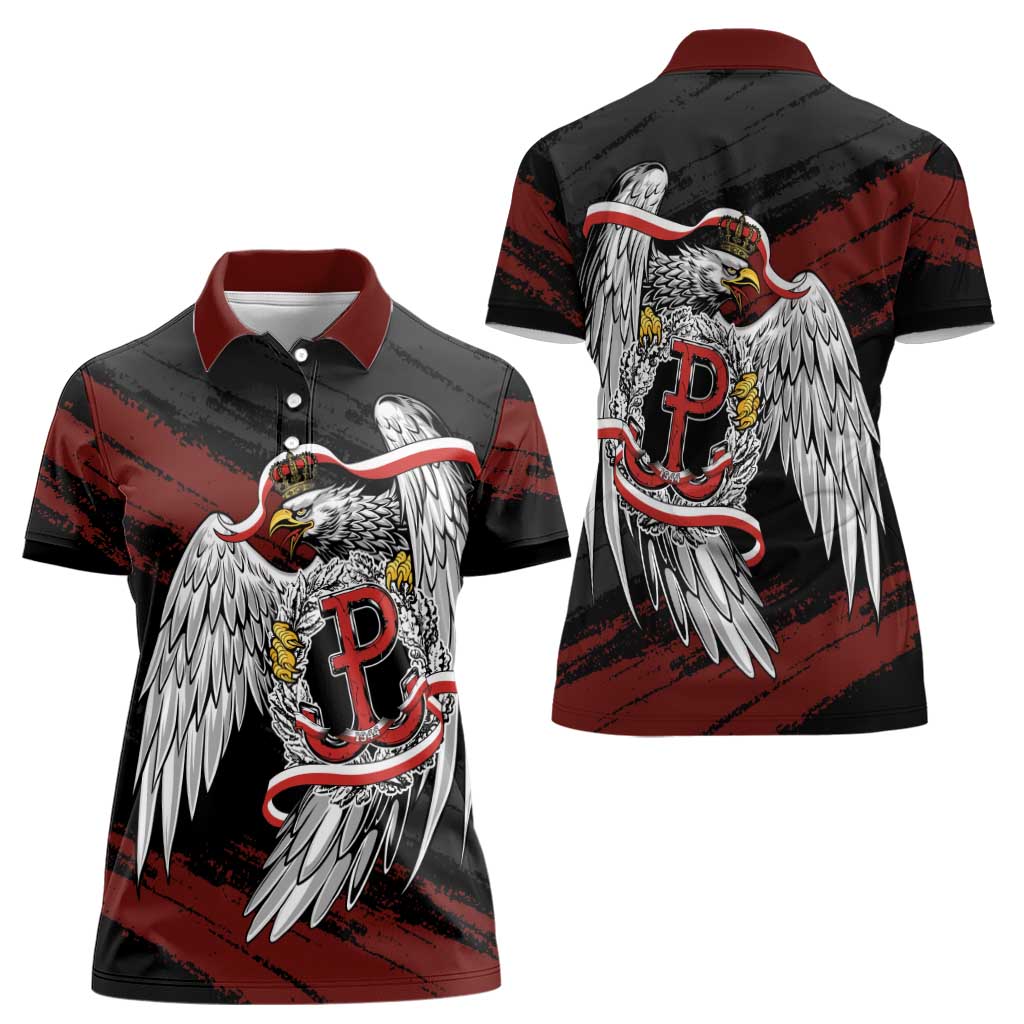 Polska Walczaca Crowned Eagle Women Polo Shirt Fighting Poland