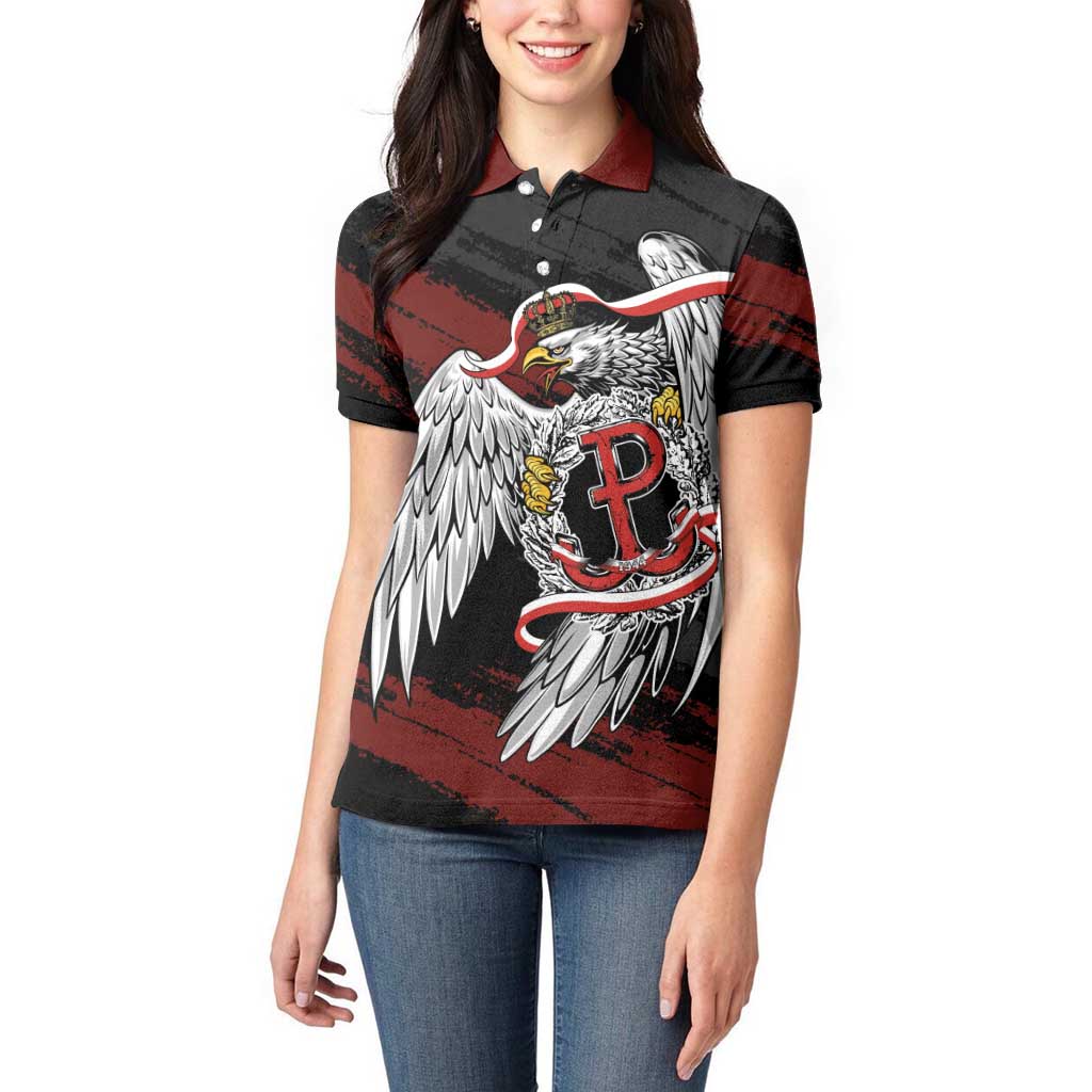 Polska Walczaca Crowned Eagle Women Polo Shirt Fighting Poland